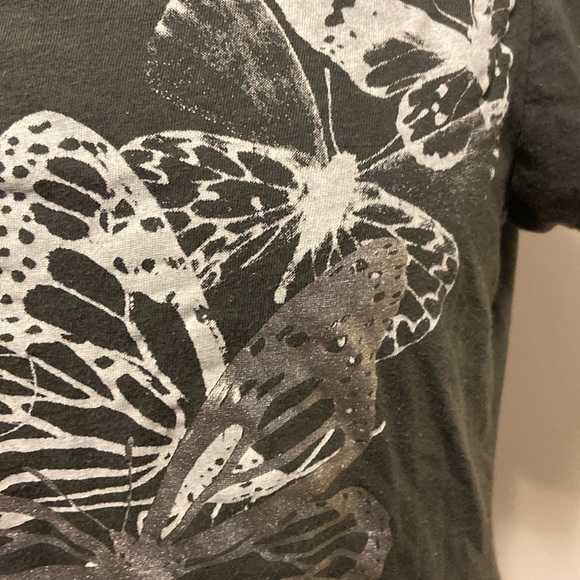 JR’s T-Shirt Grey w/Butterfly Motif XL Short Sleeve by EVER BLUE - Picture 2 of 8